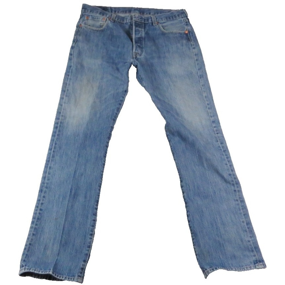 Levi's 501 Original Fit Straight Leg Blue Denim Jeans Mens W36 L36 Casual Iconic
